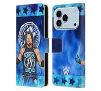 Head Case Designs Officially Licensed WWE Portrait Aj Styles Leather Wallet Case Compatible With Apple iPhone 17 Pro