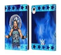 Head Case Designs Officially Licensed WWE Portrait Aj Styles Leather Wallet Case Compatible With Apple iPad mini (2021/2024)