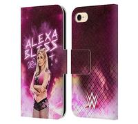 Head Case Designs Officially Licensed WWE Portrait Alexa Bliss Leather Wallet Case Compatible With Apple iPhone 7/8 / SE 2020 & 2022