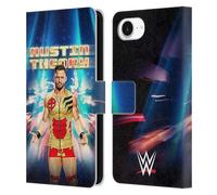 Head Case Designs Officially Licensed WWE Portrait Austin Theory Leather Wallet Case Compatible With Apple iPhone 16e