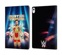 Head Case Designs Officially Licensed WWE Portrait Austin Theory Leather Wallet Case Compatible With Apple iPad Air 13 2024/2025