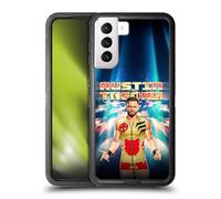 Head Case Designs Officially Licensed WWE Portrait Austin Theory Ultra-Armoured Shockproof Case [Military Grade Protection] Compatible With Samsung Galaxy S21+ 5G