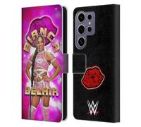 Head Case Designs Officially Licensed WWE Portrait Bianca Belair Leather Wallet Case Compatible with Samsung Galaxy S25 Ultra