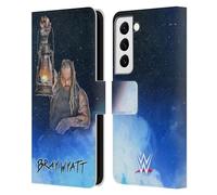 Head Case Designs Officially Licensed WWE Portrait Bray Wyatt Leather Wallet Case Compatible With Samsung Galaxy S22 5G