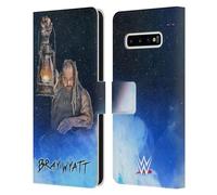 Head Case Designs Officially Licensed WWE Portrait Bray Wyatt Leather Wallet Case Compatible With Samsung Galaxy S10+ / S10 Plus