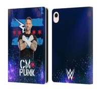 Head Case Designs Officially Licensed WWE Portrait CM Punk Leather Wallet Case Compatible With Apple iPad mini (2021/2024)