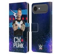 Head Case Designs Officially Licensed WWE Portrait CM Punk Leather Wallet Case Compatible With Apple iPhone 17 Air