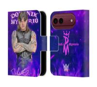 Head Case Designs Officially Licensed WWE Portrait Dominik Mysterio Leather Wallet Case Compatible With Apple iPhone Duo