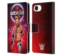 Head Case Designs Officially Licensed WWE Portrait Edge Leather Wallet Case Compatible With Apple iPhone 16e
