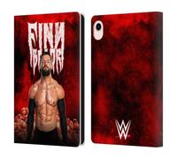 Head Case Designs Officially Licensed WWE Portrait Finn Balor Leather Wallet Case Compatible With Apple iPad mini (2021/2024)