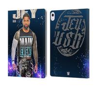 Head Case Designs Officially Licensed WWE Portrait Jey Uso Leather Wallet Case Compatible With Apple iPad Air 13 2024/2025