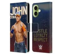 Head Case Designs Officially Licensed WWE Portrait John Cena Leather Wallet Case Compatible With Apple iPhone 17