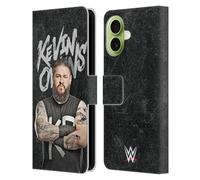 Head Case Designs Officially Licensed WWE Portrait Kevin Owens Leather Wallet Case Compatible With Apple iPhone 17