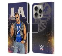 Head Case Designs Officially Licensed WWE Portrait LA Knight Leather Wallet Case Compatible With Apple iPhone 16 Pro