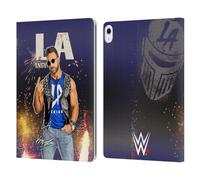 Head Case Designs Officially Licensed WWE Portrait LA Knight Leather Wallet Case Compatible With Apple iPad Air 13 2024/2025
