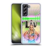 Head Case Designs Officially Licensed WWE Portrait Liv Morgan Gel Case [Military Grade Protection] Compatible with Samsung Galaxy S21 FE 5G and Compatible with MagSafe