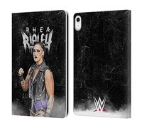 Head Case Designs Officially Licensed WWE Portrait Rhea Ripley Leather Wallet Case Compatible With Apple iPad 10.9 2022/2025