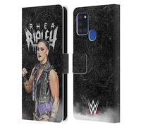 Head Case Designs Officially Licensed WWE Portrait Rhea Ripley Leather Wallet Case Compatible With Samsung Galaxy A21s (2020)