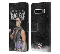 Head Case Designs Officially Licensed WWE Portrait Rhea Ripley Leather Wallet Case Compatible With Samsung Galaxy S10+ / S10 Plus