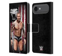 Head Case Designs Officially Licensed WWE Randy Orton American Flag Superstars Leather Wallet Case Compatible With Apple iPhone 17 Air