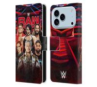 Head Case Designs Officially Licensed WWE Raw Pay-Per-View Superstars 2024 Leather Wallet Case Compatible With Apple iPhone 17 Pro