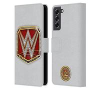 Head Case Designs Officially Licensed WWE RAW Women's Champion Title Belts Leather Wallet Case Compatible With Samsung Galaxy S21 FE 5G