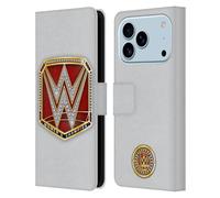 Head Case Designs Officially Licensed WWE RAW Women's Champion Title Belts Leather Wallet Case Compatible With Apple iPhone 17 Pro