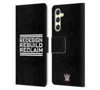 Head Case Designs Officially Licensed WWE Redesign, Rebuild, Reclaim Seth Rollins Leather Wallet Case Compatible With Samsung Galaxy A54 5G