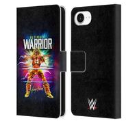 Head Case Designs Officially Licensed WWE Retro Blast The Ultimate Warrior Leather Wallet Case Compatible With Apple iPhone 16e