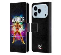 Head Case Designs Officially Licensed WWE Retro Blast The Ultimate Warrior Leather Wallet Case Compatible With Apple iPhone 17 Pro