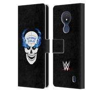 Head Case Designs Officially Licensed WWE Retro Skull Stone Cold Steve Austin Leather Book Wallet Case Cover Compatible With Nokia C21