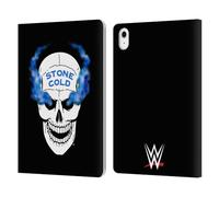Head Case Designs Officially Licensed WWE Retro Skull Stone Cold Steve Austin Leather Wallet Case Compatible With Apple iPad Air 11 2020/2022/2024/2025