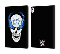 Head Case Designs Officially Licensed WWE Retro Skull Stone Cold Steve Austin Leather Wallet Case Compatible With Apple iPad Air 13 2024/2025
