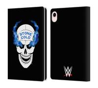 Head Case Designs Officially Licensed WWE Retro Skull Stone Cold Steve Austin Leather Wallet Case Compatible With Apple iPad mini (2021/2024)