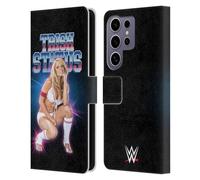 Head Case Designs Officially Licensed WWE Retro Trish Stratus Leather Wallet Case Compatible with Samsung Galaxy S25 Ultra
