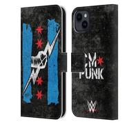Head Case Designs Officially Licensed WWE Return CM Punk Leather Wallet Case Compatible With Apple iPhone 15 Plus