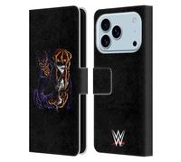 Head Case Designs Officially Licensed WWE Sands Of Time Undertaker Leather Wallet Case Compatible With Apple iPhone 17 Pro