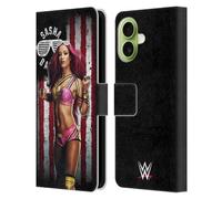 Head Case Designs Officially Licensed WWE Sasha Banks American Flag Superstars Leather Wallet Case Compatible With Apple iPhone 17