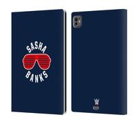 Head Case Designs Officially Licensed WWE Sasha Banks The Boss Superstars 6 Leather Wallet Case Compatible With Apple iPad Pro 11 M4/M5 2024/2025