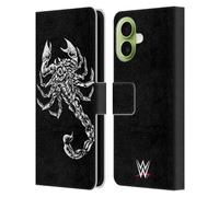 Head Case Designs Officially Licensed WWE Scorpion Sting Leather Wallet Case Compatible With Apple iPhone 17
