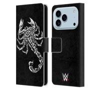 Head Case Designs Officially Licensed WWE Scorpion Sting Leather Wallet Case Compatible With Apple iPhone 17 Pro