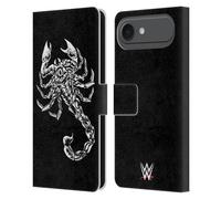 Head Case Designs Officially Licensed WWE Scorpion Sting Leather Wallet Case Compatible With Apple iPhone 17 Air