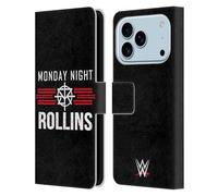 Head Case Designs Officially Licensed WWE Seth Rollins Monday Night Superstars 7 Leather Wallet Case Compatible With Apple iPhone 17 Pro