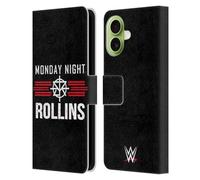 Head Case Designs Officially Licensed WWE Seth Rollins Monday Night Superstars 7 Leather Wallet Case Compatible With Apple iPhone 17
