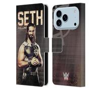 Head Case Designs Officially Licensed WWE Seth Rollins Superstars Leather Wallet Case Compatible With Apple iPhone 17 Pro