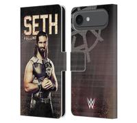 Head Case Designs Officially Licensed WWE Seth Rollins Superstars Leather Wallet Case Compatible With Apple iPhone 17 Air