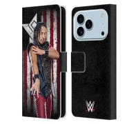 Head Case Designs Officially Licensed WWE Shinsuke Nakamura American Flag Superstars Leather Wallet Case Compatible With Apple iPhone 17 Pro
