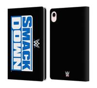 Head Case Designs Officially Licensed WWE Smack Down TV Program Logo Leather Wallet Case Compatible With Apple iPad mini (2021/2024)