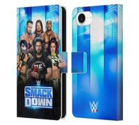 Head Case Designs Officially Licensed WWE Smackdown! Pay-Per-View Superstars Leather Wallet Case Compatible With Apple iPhone 16e