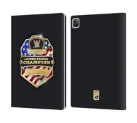 Head Case Designs Officially Licensed WWE Smackdown Tag Team Champion Title Belts Leather Wallet Case Compatible With Apple iPad Pro 13 M4 2024